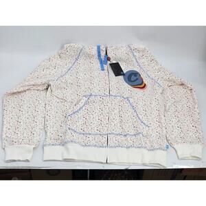 COOKIES SF - CHATEAU ZIP UP HOODIE SIZE XLARGE Cream